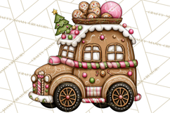 Gingerbread Bakery Clip Art, Sweet Cookie House PNG Product Image 5