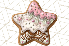 Gingerbread Bakery Clip Art, Sweet Cookie House PNG Product Image 3