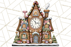 Gingerbread Bakery Clip Art, Sweet Cookie House PNG Product Image 2