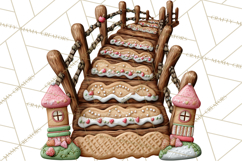 Gingerbread Bakery Clip Art, Sweet Cookie House PNG Product Image 4