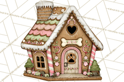 Gingerbread Bakery Clip Art, Sweet Cookie House PNG Product Image 2
