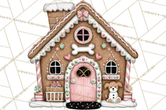 Gingerbread Bakery Clip Art, Sweet Cookie House PNG Product Image 4