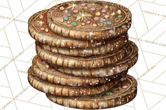 Gingerbread Bakery Clip Art, Sweet Cookie House PNG Product Image 2