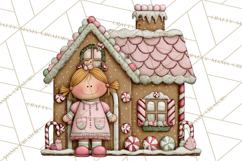 Gingerbread Bakery Clip Art, Sweet Cookie House PNG Product Image 4