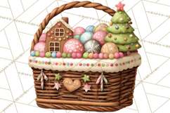 Gingerbread Bakery Clip Art, Sweet Cookie House PNG Product Image 5