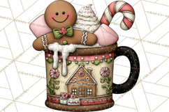 Gingerbread Bakery Clip Art, Sweet Cookie House PNG Product Image 5