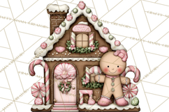 Gingerbread Bakery Clip Art, Sweet Cookie House PNG Product Image 5