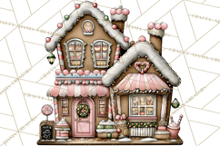 Gingerbread Bakery Clip Art, Sweet Cookie House PNG Product Image 3
