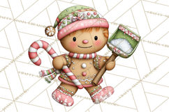 Gingerbread Bakery Clip Art, Sweet Cookie House PNG Product Image 5