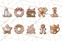 Gingerbread Bakery Clip Art, Sweet Cookie House PNG Product Image 2