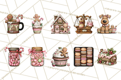 Gingerbread Bakery Clip Art, Sweet Cookie House PNG Product Image 5