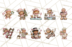 Gingerbread Bakery Clip Art, Sweet Cookie House PNG Product Image 4