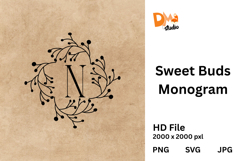 Sweet Buds Monogram Product Image 1