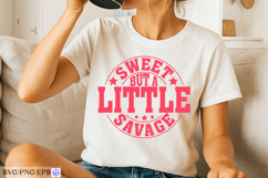 Sweet But A Little Savage Sassy Girl Quote SVG PNG T-shirt Product Image 3