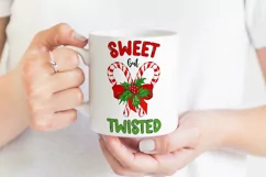 Funny Christmas Print | Sweet But Twisted Candy Cane Print Product Image 2