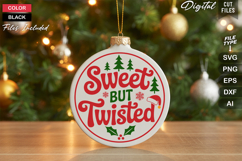 Christmas Round Sign SVG Bundle | Farmhouse Holiday Sign SVG Product Image 6