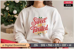 Sweet But Twisted SVG | Christmas SVG | Holiday SVG | Xmas Product Image 1