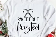 Sweet But Twisted SVG Christmas Funny Quote SVG PNG EPS DXF Product Image 2