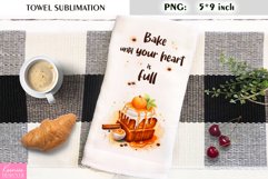 Bake Until Your Heart is Full| Kitchen Towel Sublimation Product Image 1