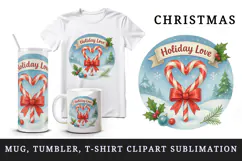 Sweet Christmas tumbler, mug wrap, clipart sublimation png Product Image 1
