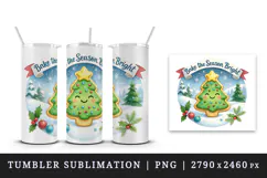Sweet Christmas tumbler, mug wrap, clipart sublimation png Product Image 4