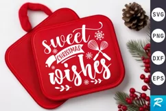 Sweet Christmas Wishes SVG, Christmas Pot Holder SVG Design Product Image 1
