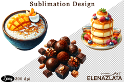 Sweet Clipart, Watercolor Sweet Flavors Clipart Product Image 1
