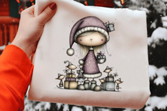 Sweet Cute Christmas Mrs Santa Claus PNG Product Image 2