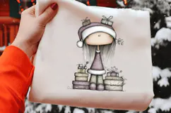 Sweet Cute Christmas Mrs Santa Claus PNG Product Image 2