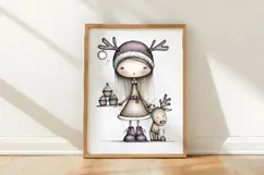Sweet Cute Christmas Mrs Santa Claus PNG Product Image 3
