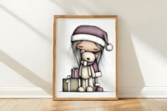 Sweet Cute Christmas Mrs Santa Claus PNG Product Image 3
