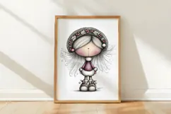 Sweet Cute Christmas Mrs Santa Claus PNG Product Image 3