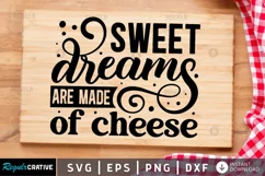 Sweet dreams are made of SVG, Cutting Board SVG Design Product Image 1