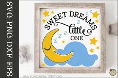 baby shower gift idea. sweet dreams little one SVG