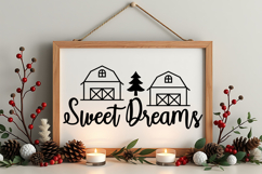 Sweet Dreams Sign SVG, Farmhouse Christmas Sign Product Image 4