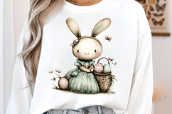 Sweet Easter Bunny Basket Clipart Product Image 2