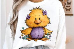 Sweet Easter Chick Bloom Clipart Product Image 2