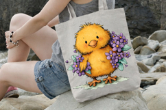 Sweet Easter Chick Bloom Clipart Product Image 3