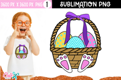 Easter Egg Basket Sublimation Design