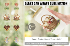 Sweet Easter Heart Treats Glass Can Product Image 1