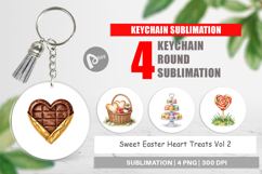 Sweet Easter Heart Treats Keychain Product Image 1