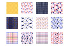 Sweet Evening Digital Paper, Sweet Evening Vector Patterns Product Image 2