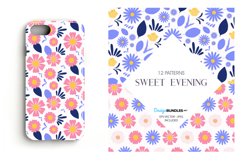 Sweet Evening Digital Paper, Sweet Evening Vector Patterns Product Image 4