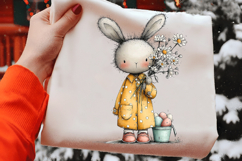 Sweet Farmhouse Easter Bunny with Country Florals Product Image 2
