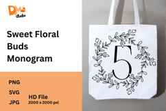 Sweet Floral Buds Monogram Product Image 1