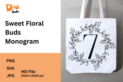 Sweet Floral Buds Monogram Product Image 1