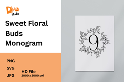 Sweet Floral Buds Monogram Product Image 1