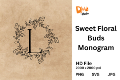 Sweet Floral Buds Monogram Product Image 1