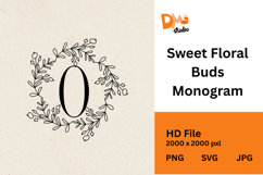 Sweet Floral Buds Monogram Product Image 1