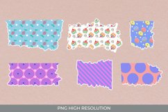 Sweet Food Pattern Torn Paper - Scrapbooking PNG Product Image 1